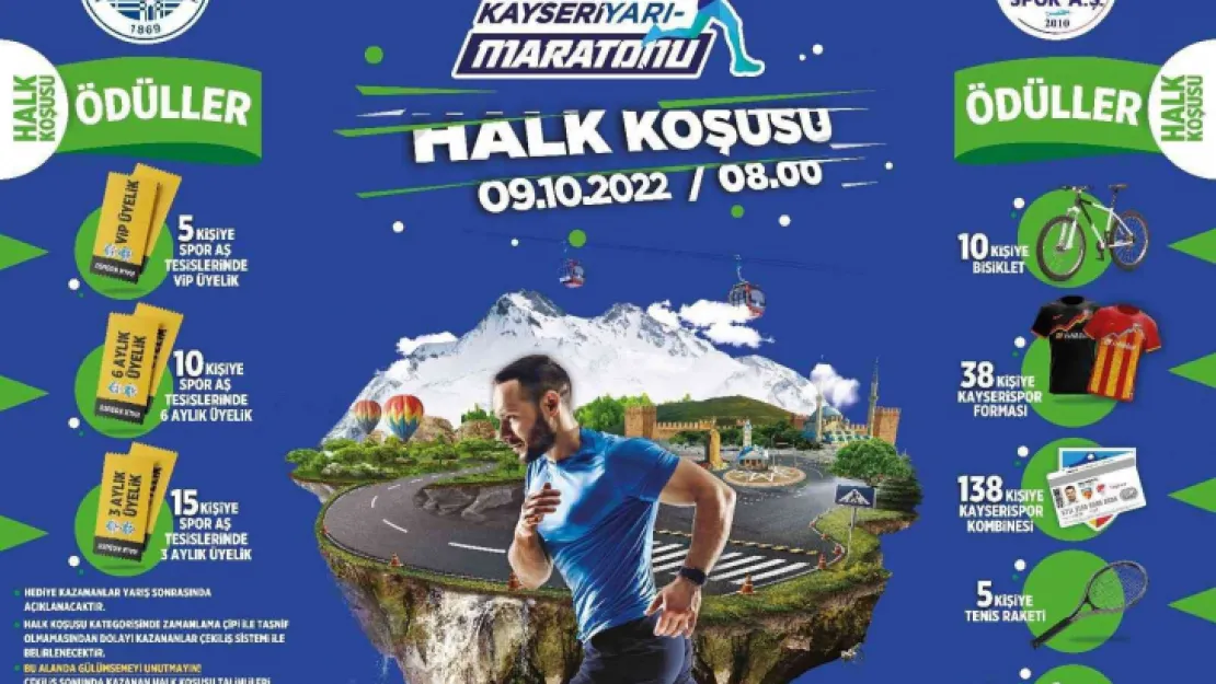 Uluslararası Kayseri Yarı Maratonu, Pazar günü start alıyor