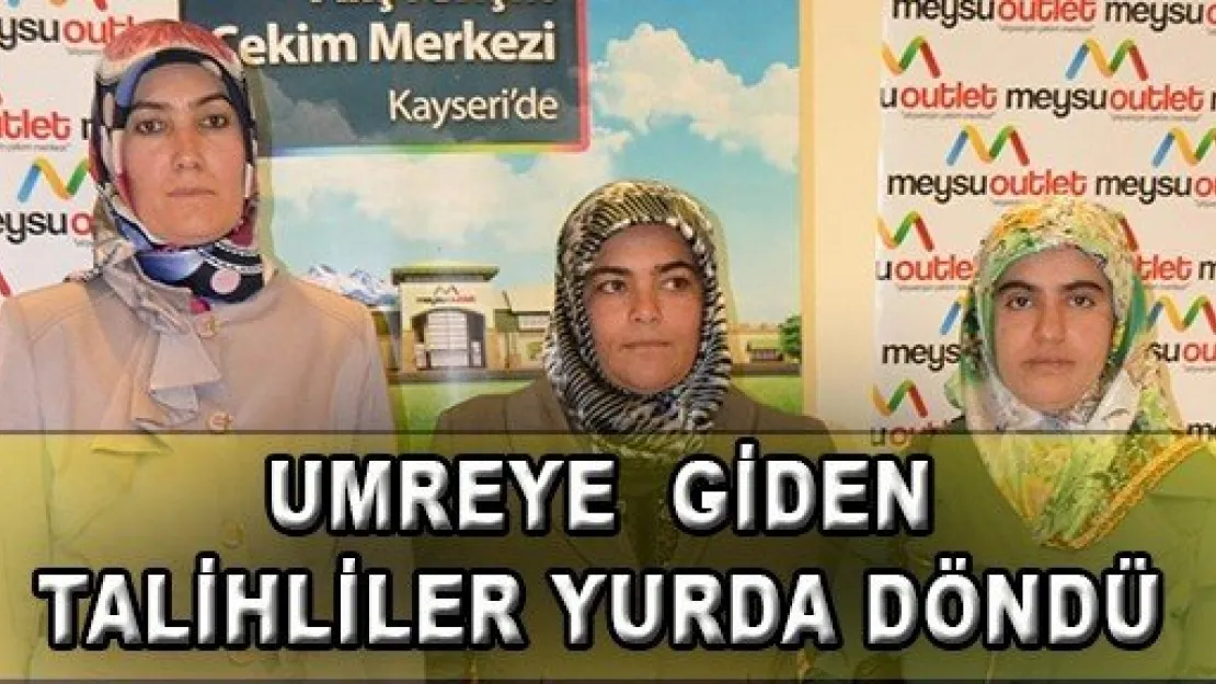 Umre Seyahatine Giden Talihliler Yurda Dönüş Yaptı