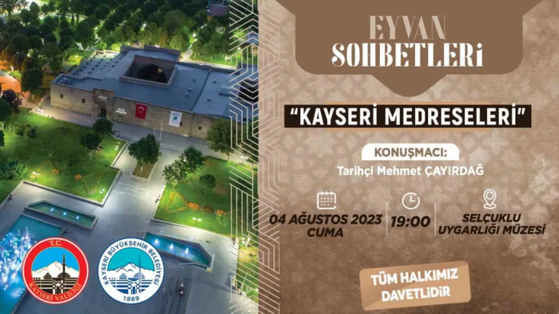 Tarihçi Çayırdağ, Kayseri Medreselerini anlatacak