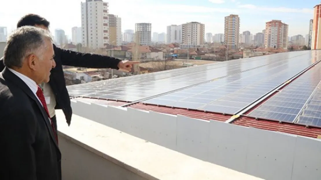Yıldırım Beyazıt Kapalı Semt Pazar Yeri Güneş Paneli kuruldu