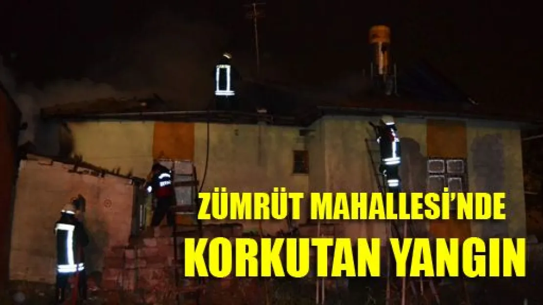 Zümrüt Mahallesinde Korkutan Yangın