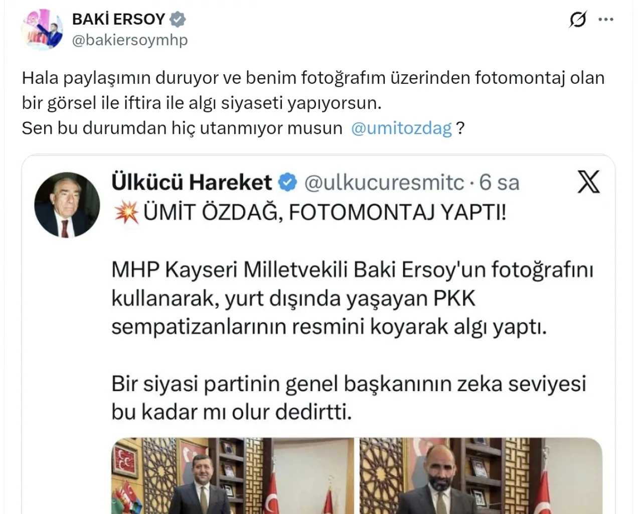 Baki Ersoy'dan Ümit Özdağ'da sert uyarı: 'Sen hiç utanmıyor musun'