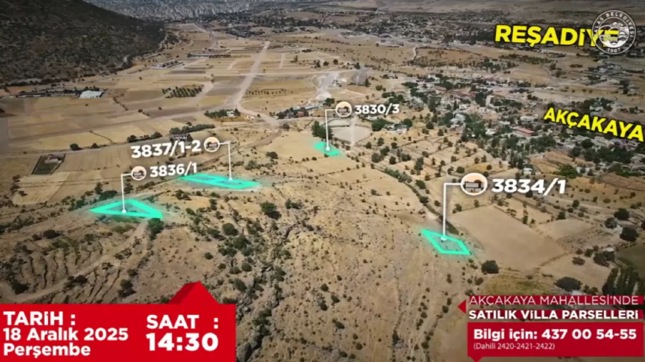 Akçakaya ve Endürlük'te 30 Prestijli Parsel İhaleyle Satışta