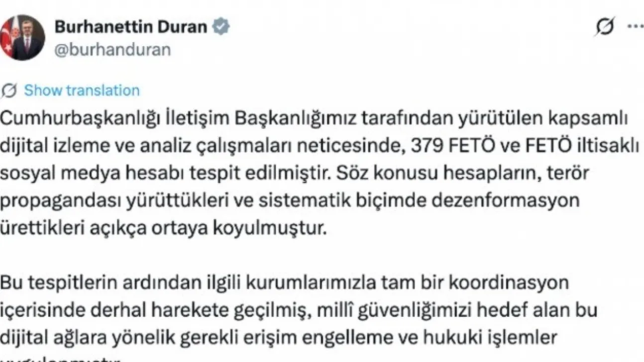 FETÖ bağlantılı 379 sosyal medya hesabına erişim engeli