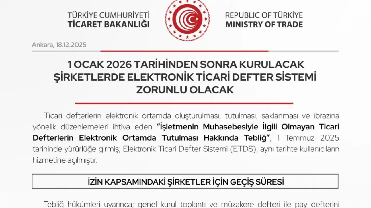 Şirketlerde elektronik ticari defter sistemi zorunlu olacak
