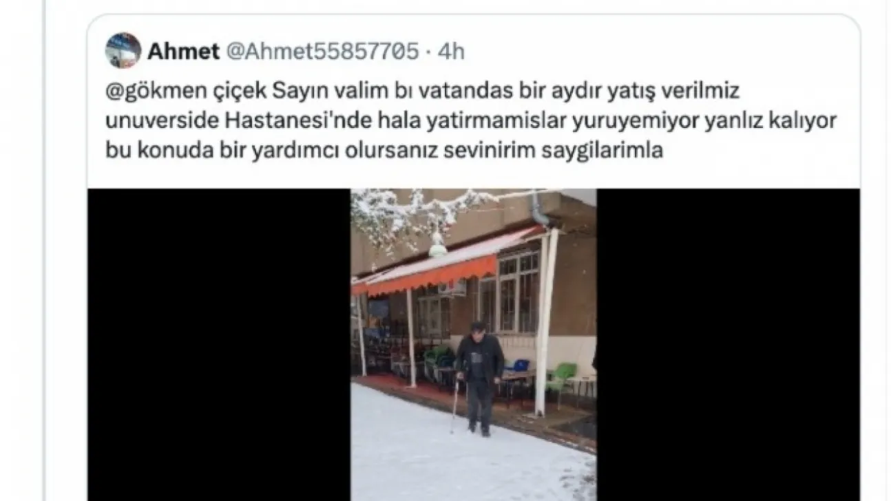 Vatandaş sosyal medya mecrasından seslendi, Vali Çiçek anında karşılık verdi