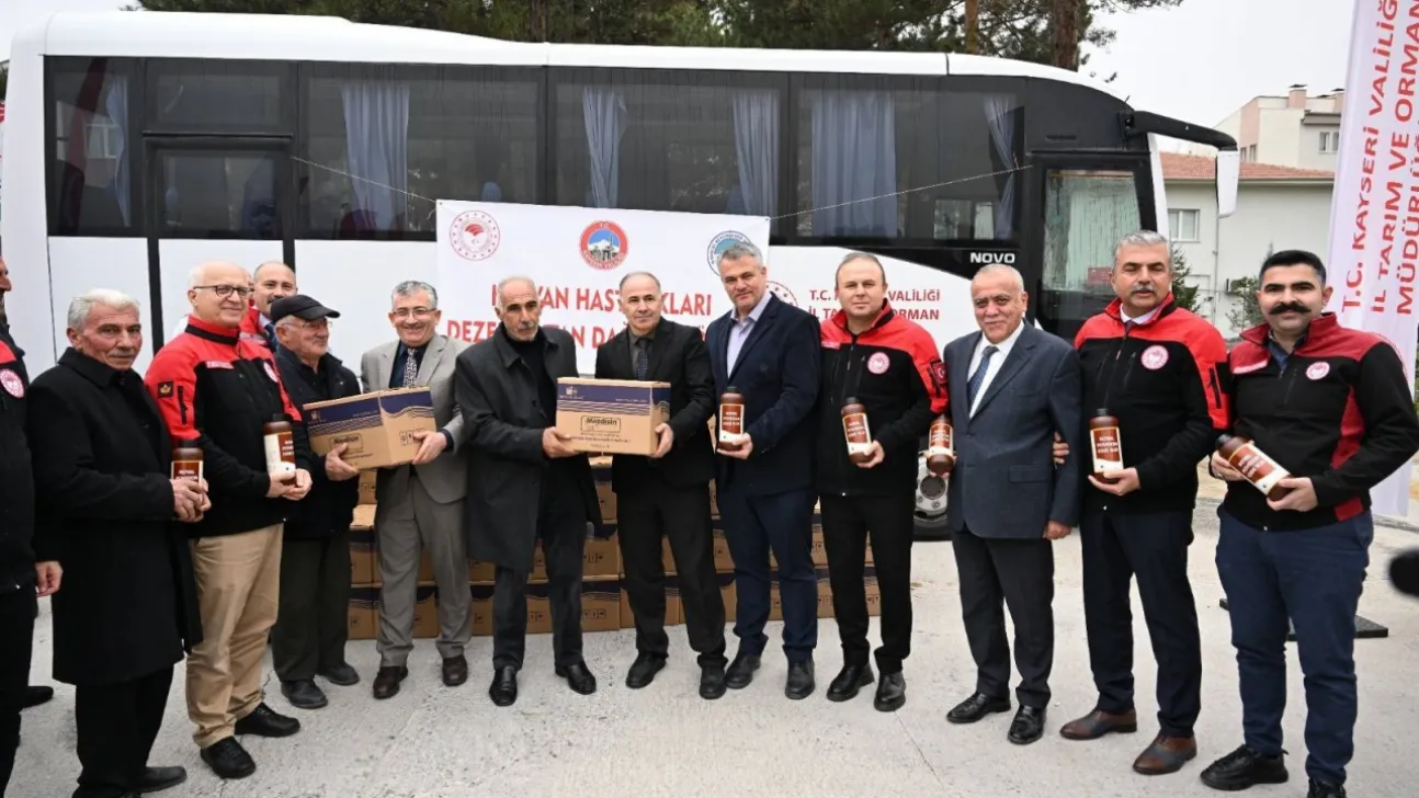 Yetiştiriciler için Hayvan Hastalıkları Dezenfektan Dağıtım töreni gerçekleştirildi