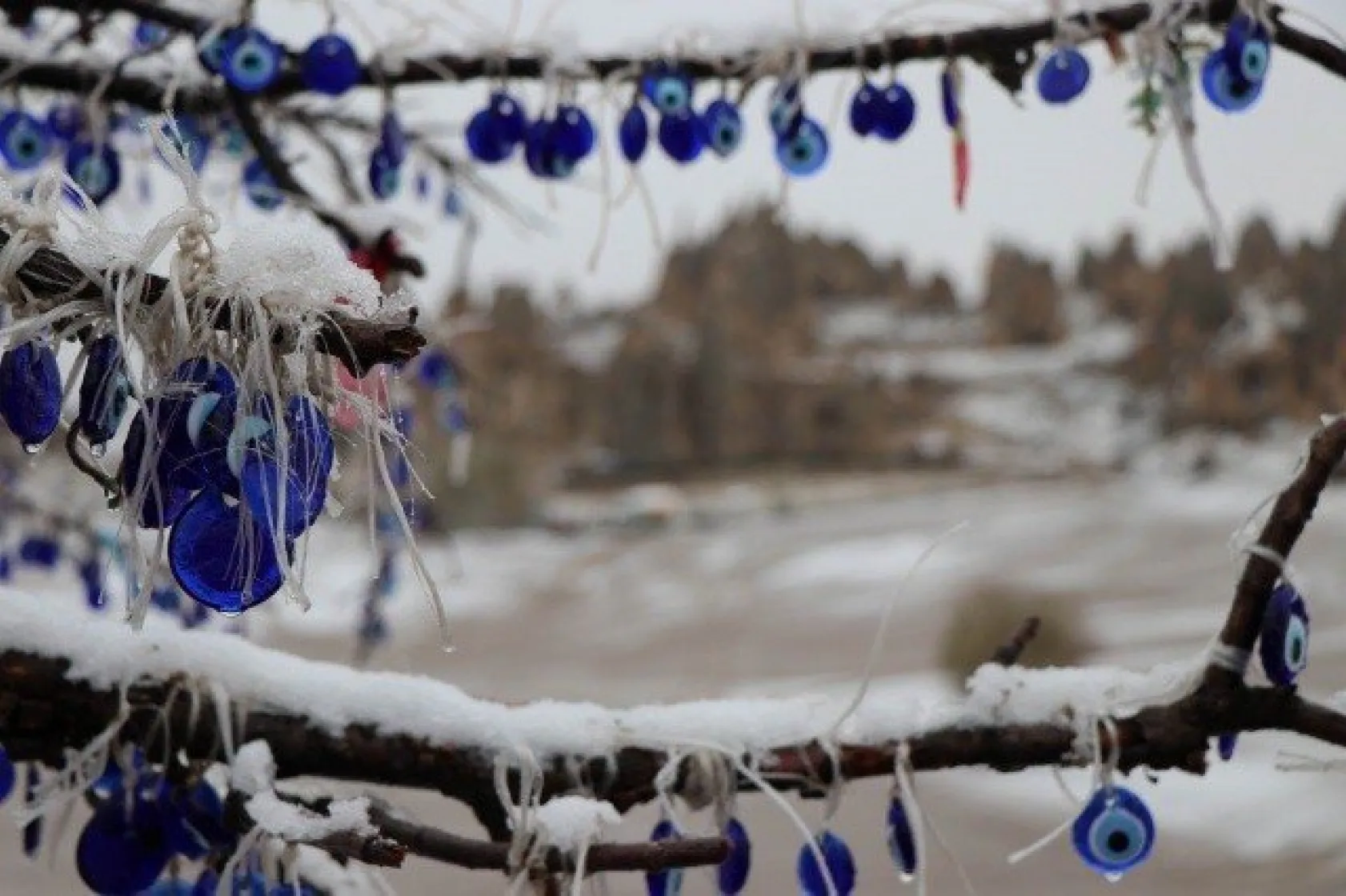 Kapadokya'da Kar Kartpostallık Görüntüler Ortaya Çıkardı