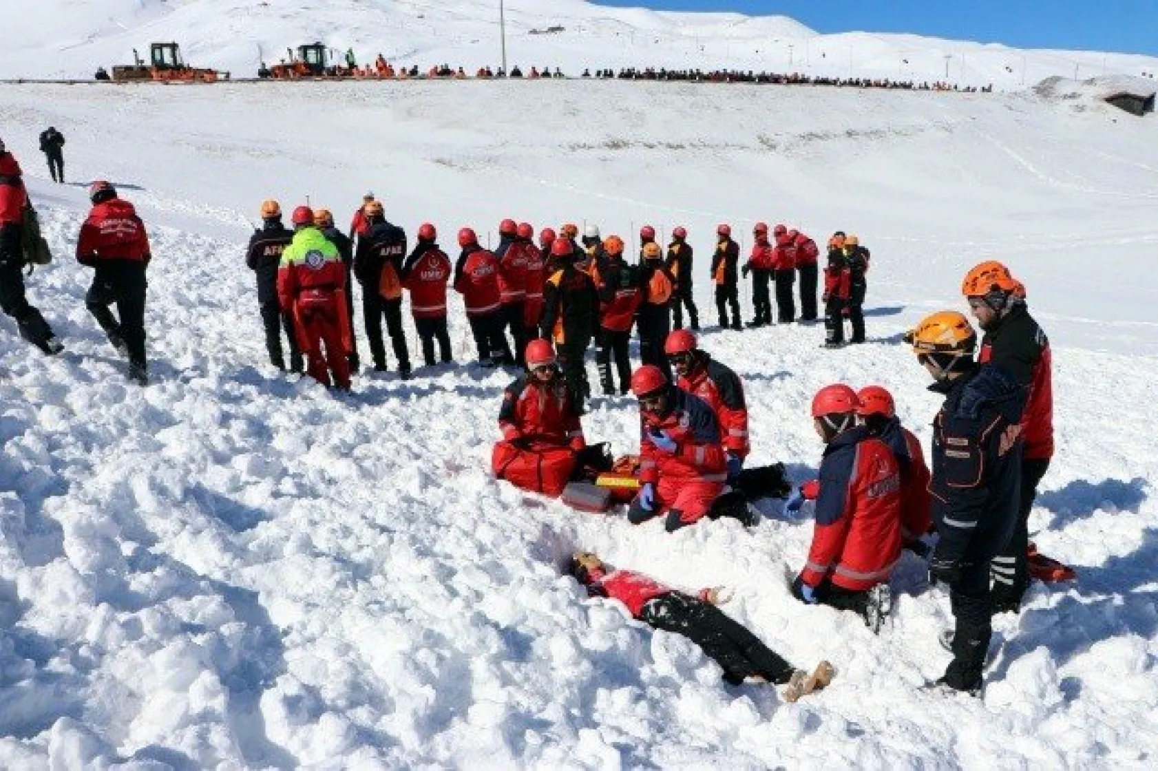 Erciyes'te nefes kesen tatbikat