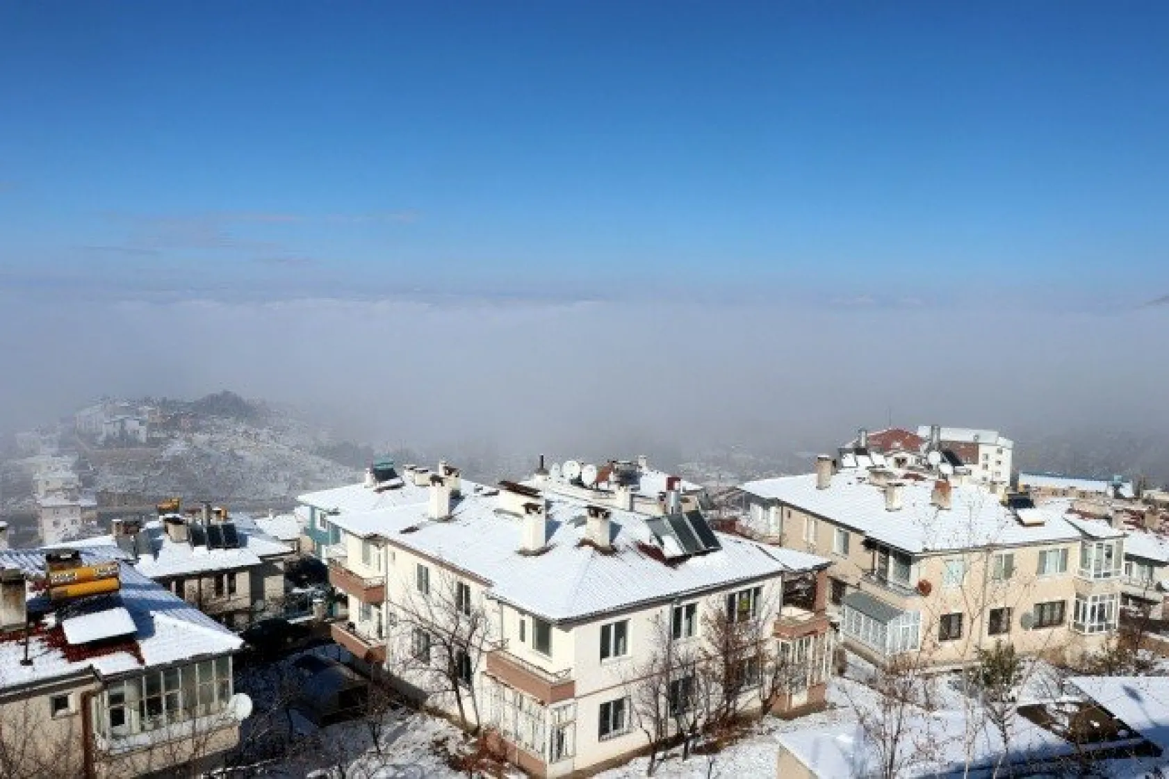 Sisin altında kalan Kayseri'den kartpostallık fotoğraflar