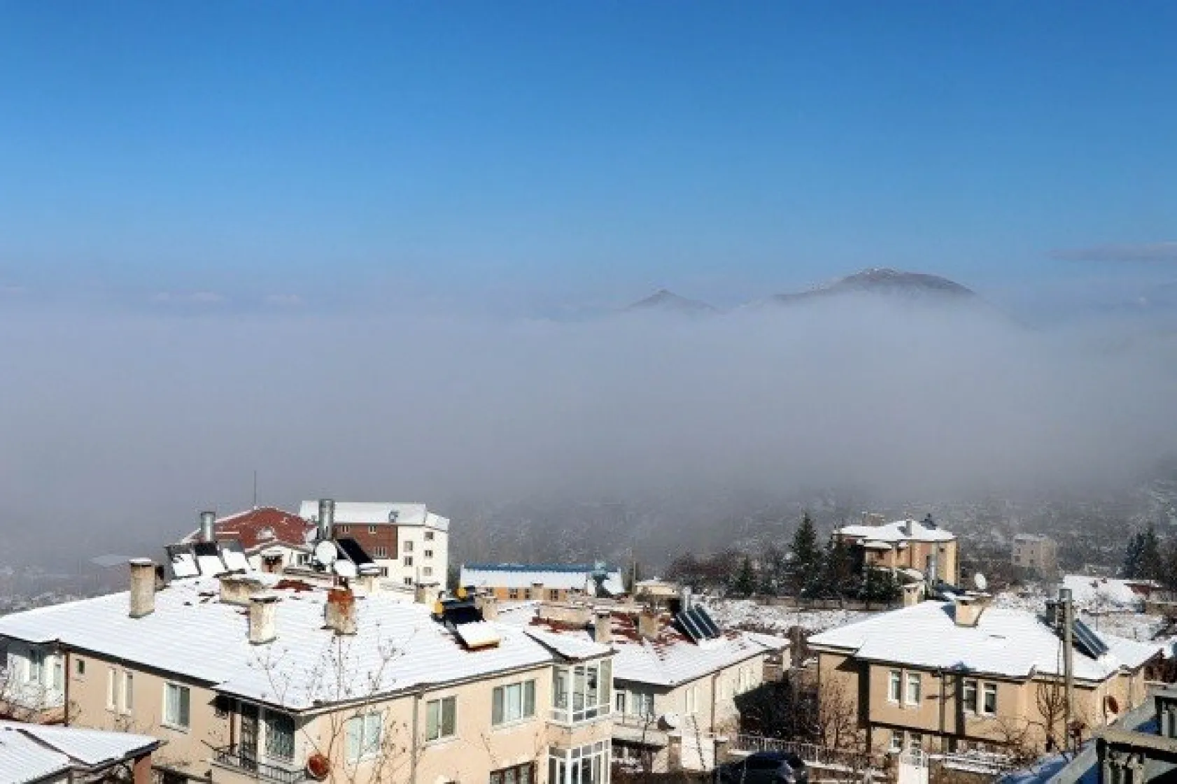 Sisin altında kalan Kayseri'den kartpostallık fotoğraflar