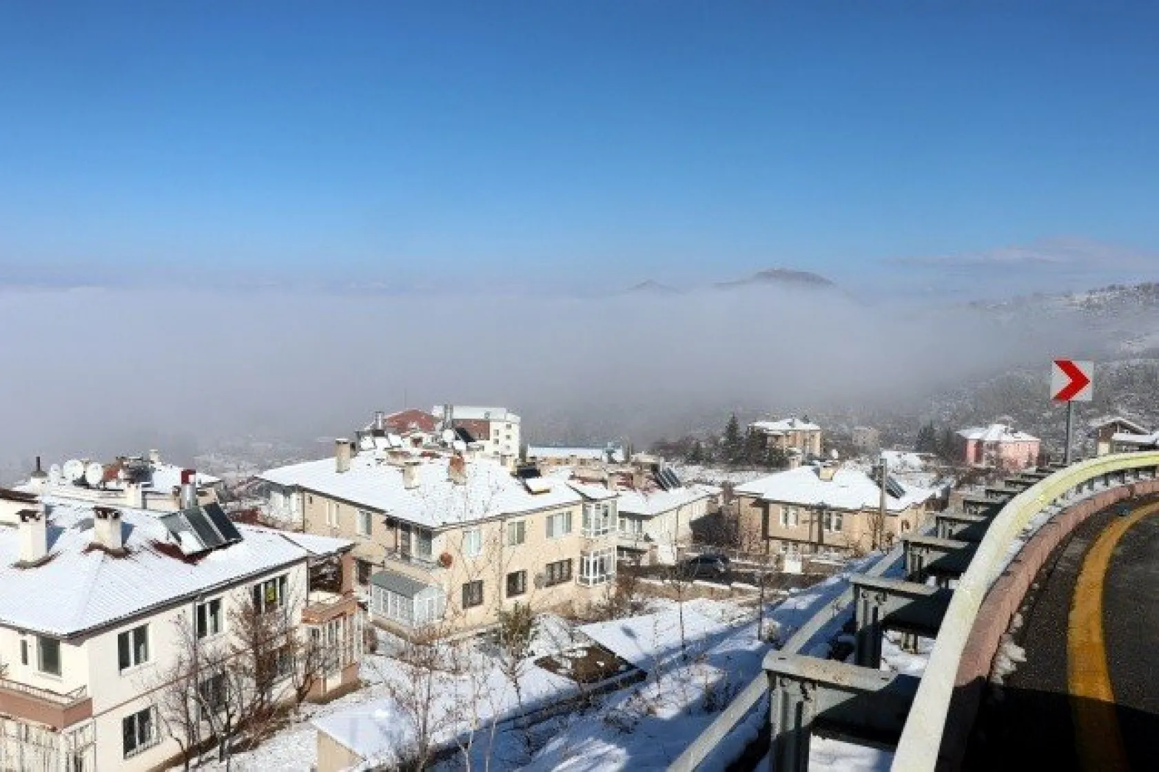 Sisin altında kalan Kayseri'den kartpostallık fotoğraflar