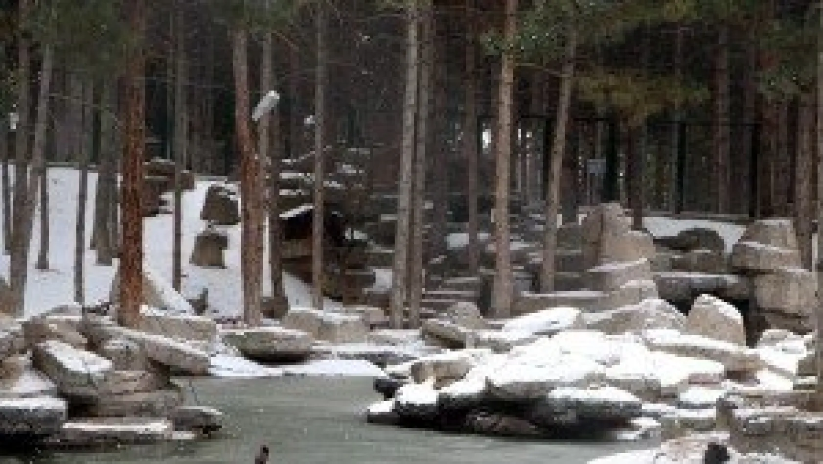 Kayseri'de soğuk hava gölü dondurdu