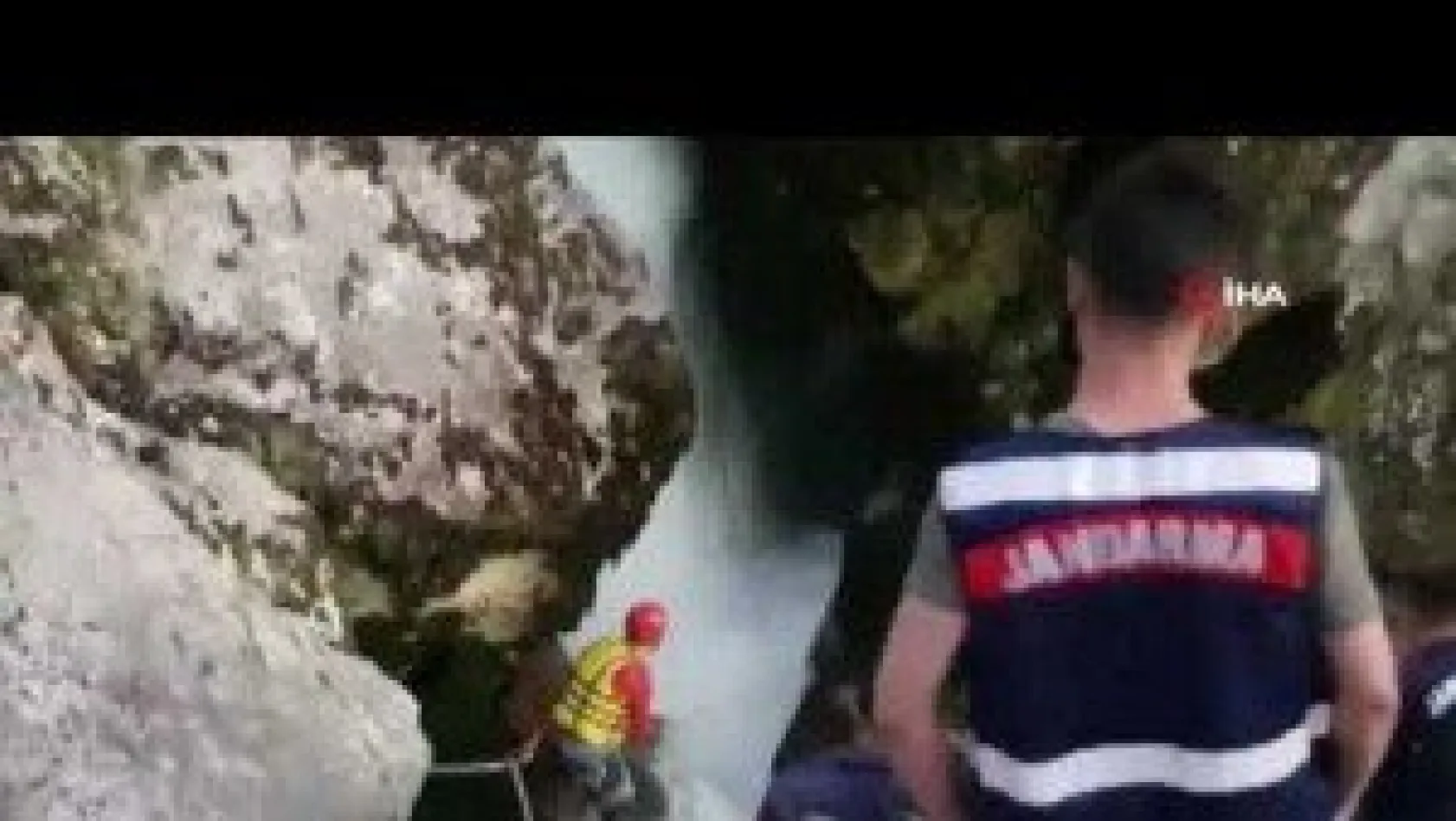 Kayalıklardan düşen genç hala aranıyor
