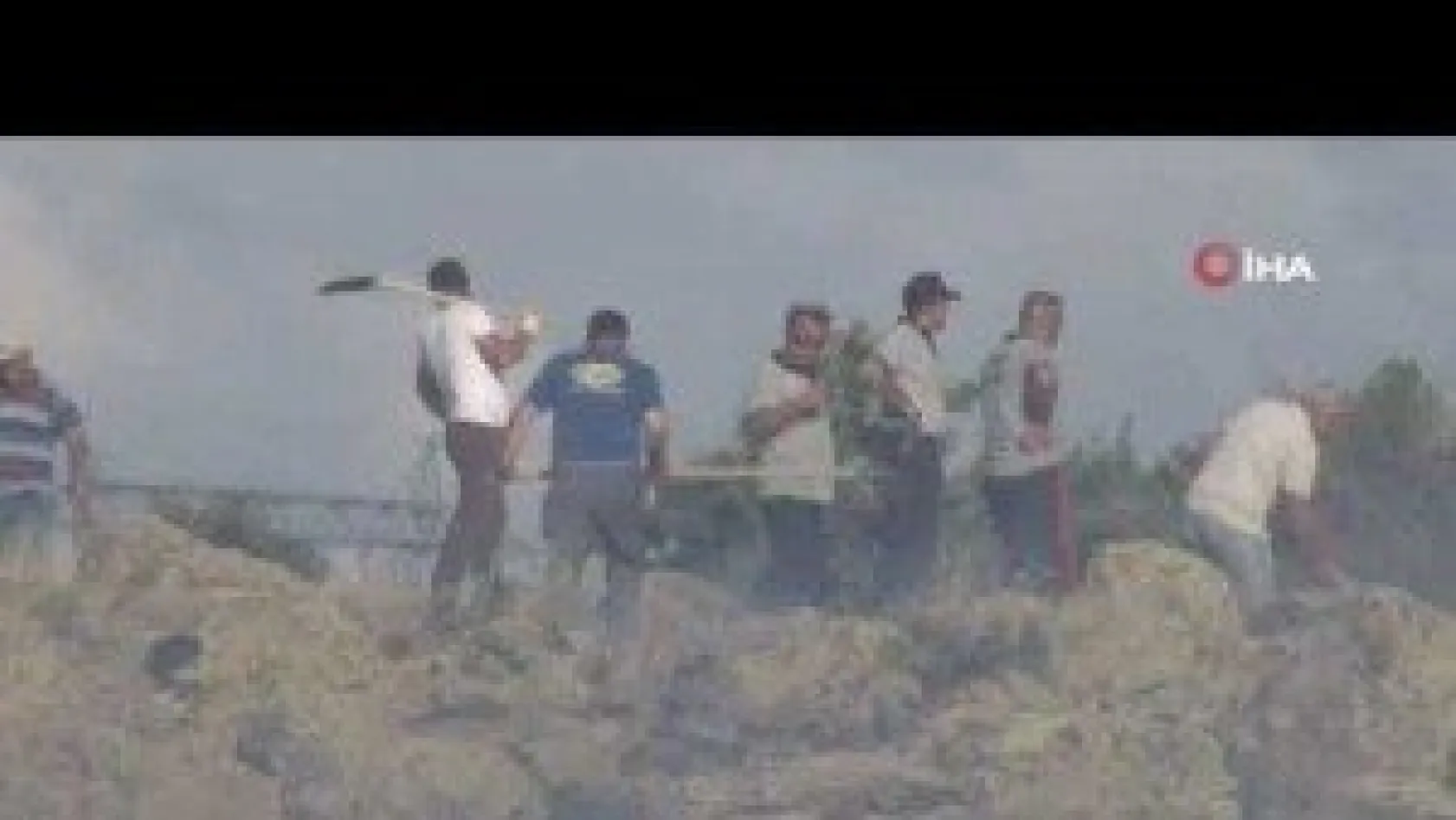 Tarla yangınında çiftçilerin 2 yıllık emeği kül oldu