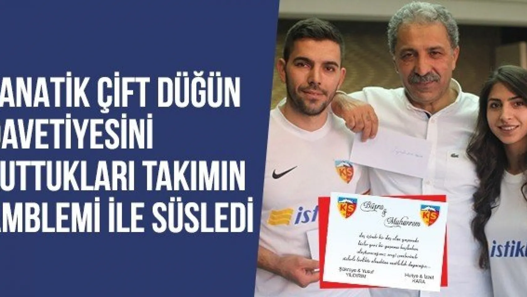 Fanatik Çift Düğün Davetiyesini Tuttukları Takımın Amblemi İle Süsledi