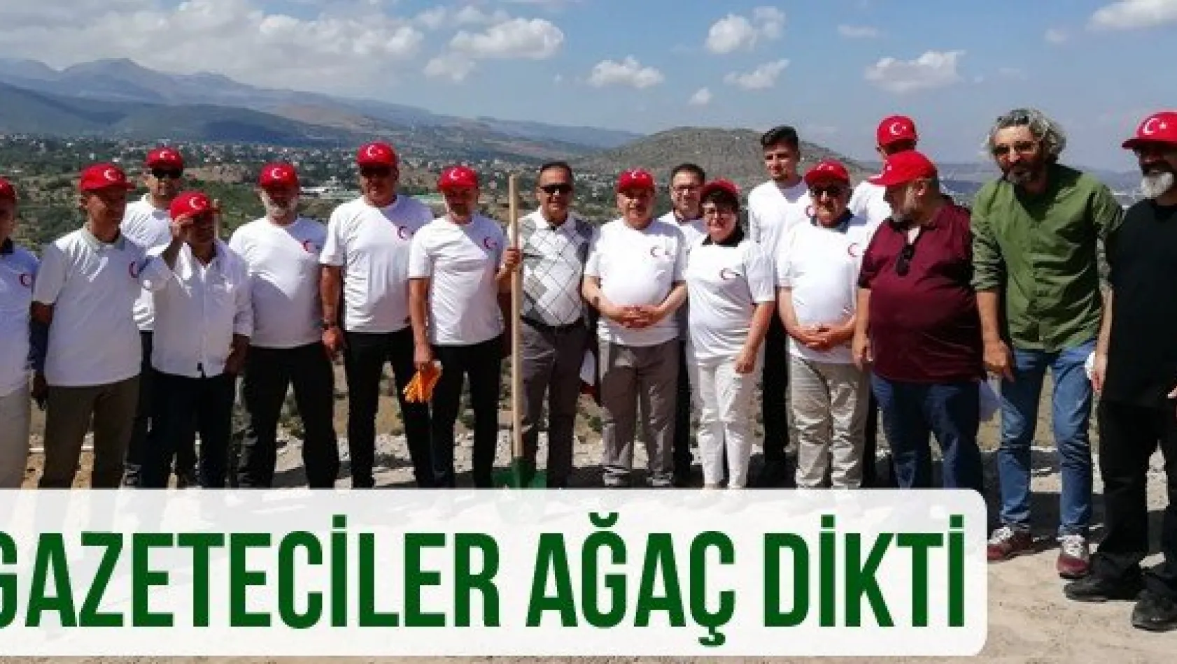 Gazeteciler ağaç dikti