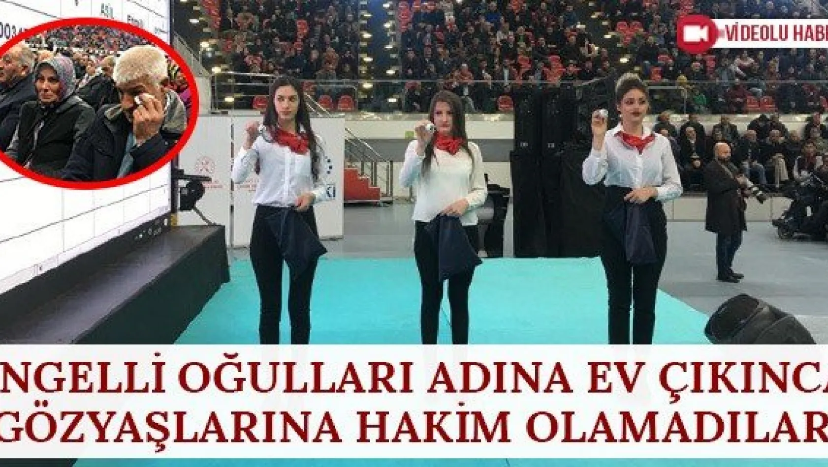 Engelli oğulları adına ev çıkınca gözyaşlarına hakim olamadılar