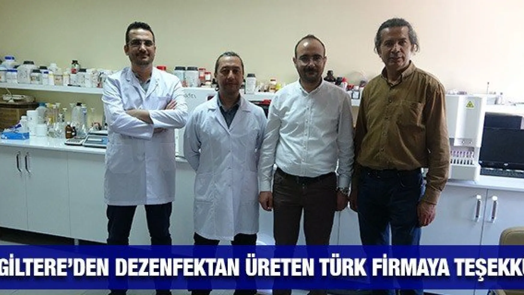 İngiltere'den dezenfektan üreten Türk firmaya teşekkür