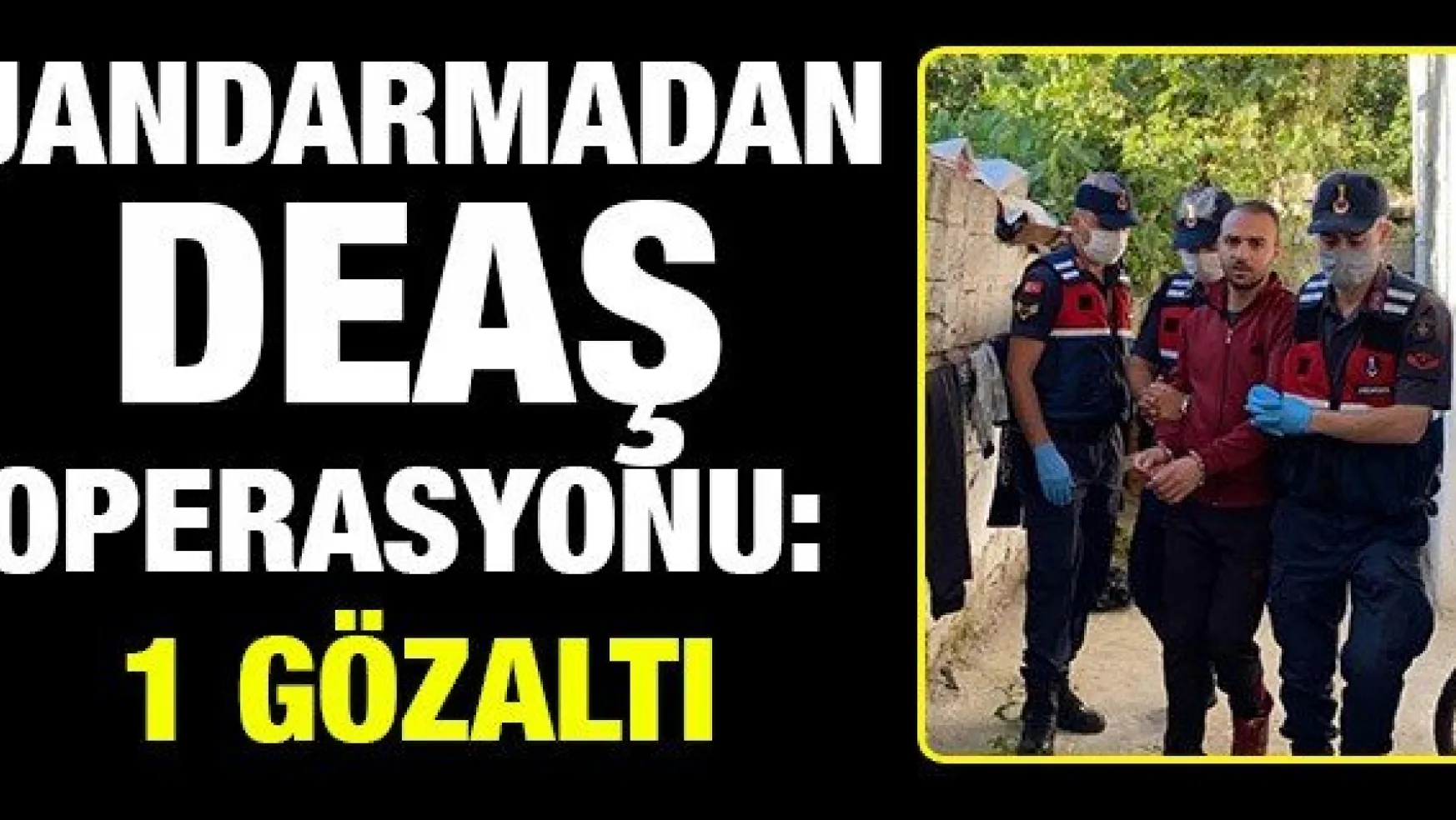 Jandarmadan DEAŞ operasyonu: 1 gözaltı
