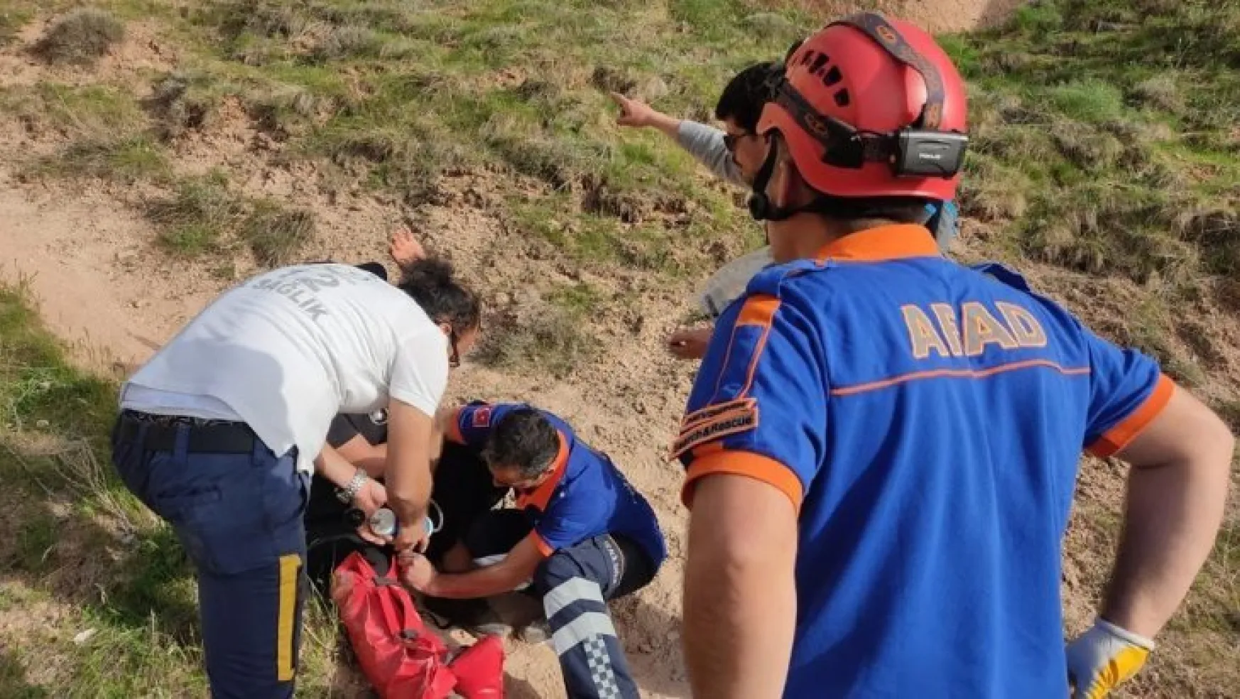 Kaadokya'da mahsur kalan turist kurtarıldı