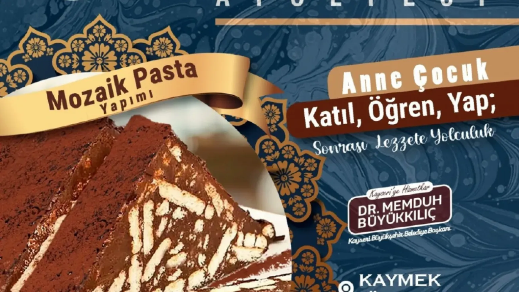 KAYMEK'ten Anne - Çocuk Mozaik Pasta Yapımı Etkinliği