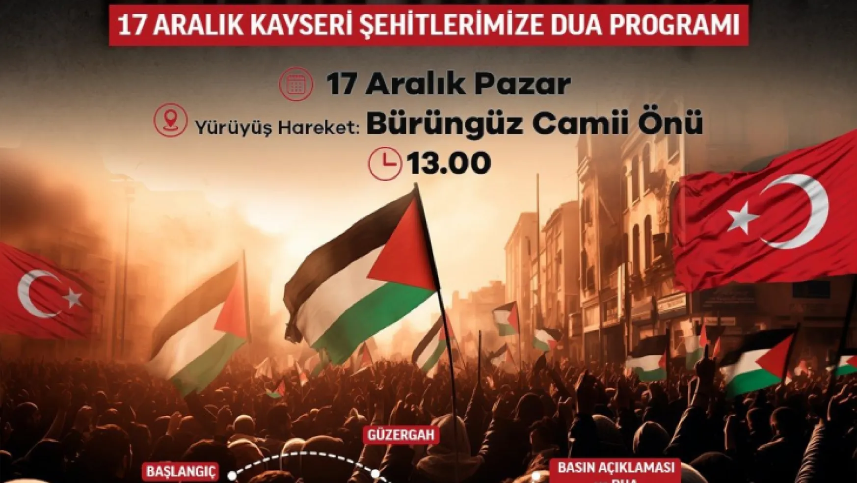 Kayseri 'Büyük Filistin Yürüyüşüne' hazırlanıyor