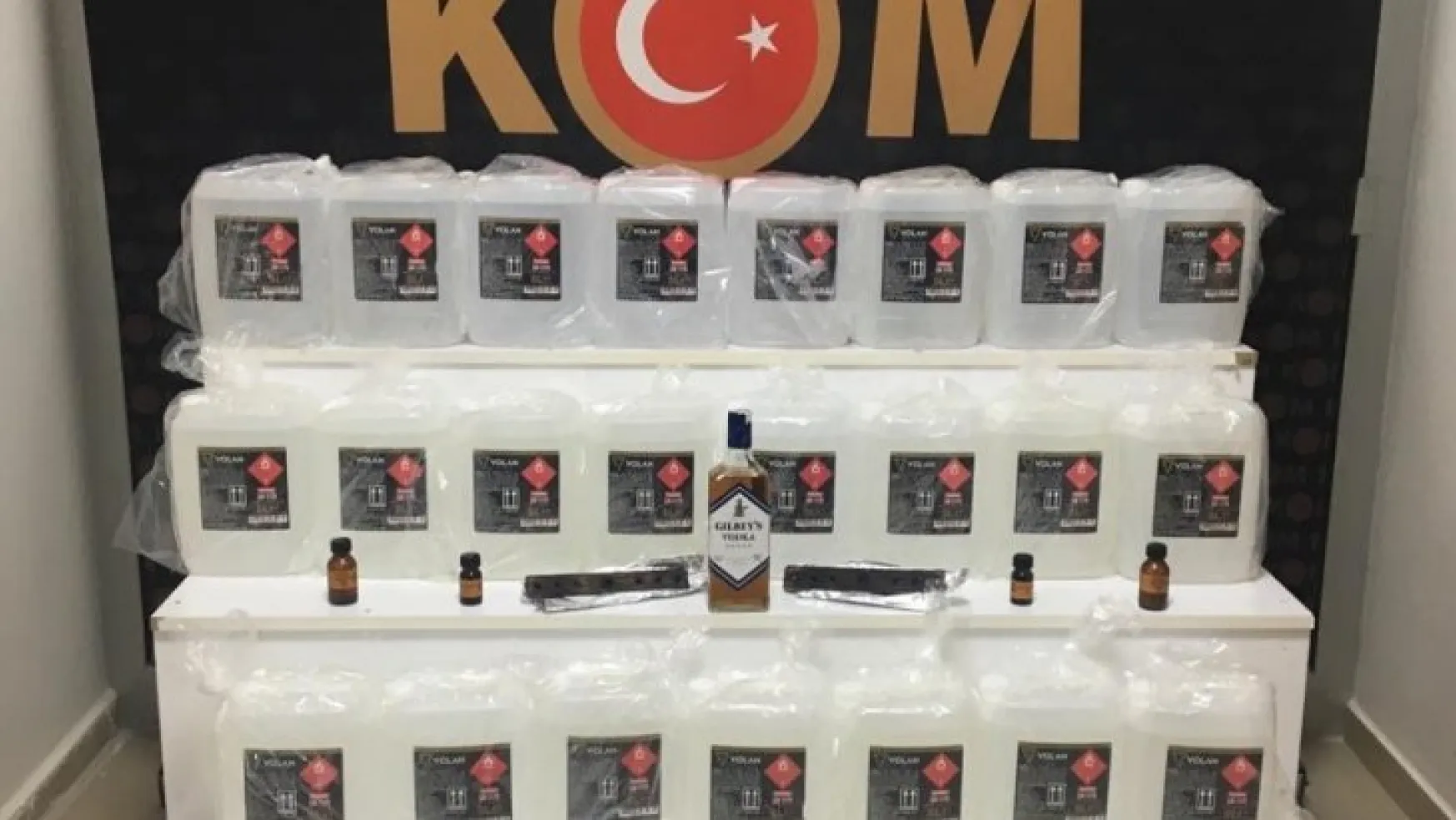 Kırşehir'de 125 litre etil alkol ele geçirildi