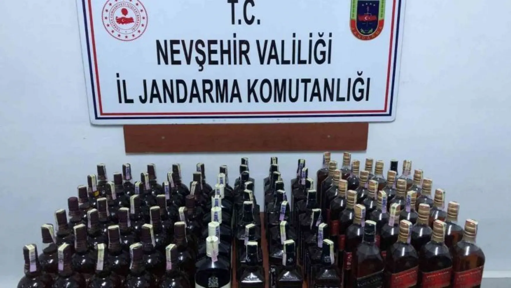 Nevşehir'de 93 şişe sahte alkole el konuldu
