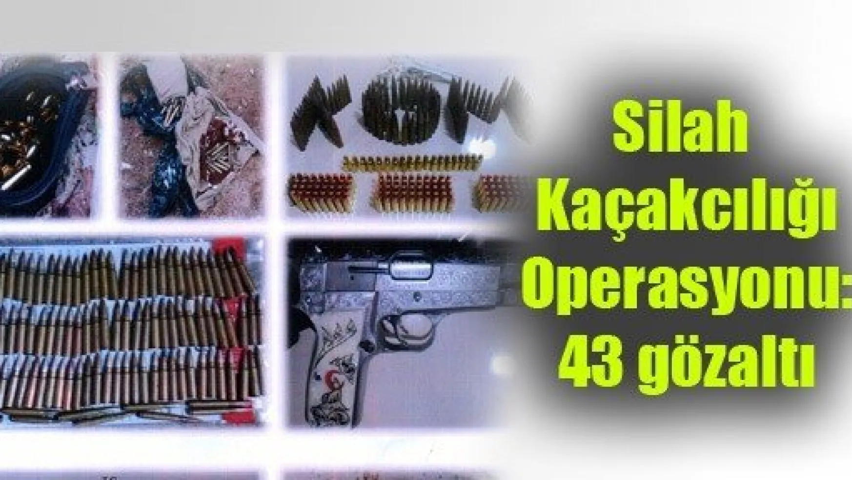 Silah Kaçakcılığı Operasyonu: 43 gözaltı