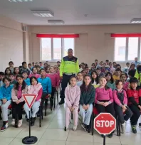 255 öğrenciye trafik güvenliği eğitimi