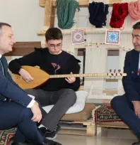 Bünyan Fen Lisesi'nde halı atölyesi ve kütüphane açıldı