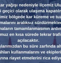 Bünyan Ulu Cami Caddesi ulaşıma kapandı