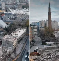 Cami Kebir'in etrafındaki yapılar yıkılıyor