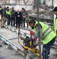 DSİ Kavşağındaki Tramvay Hattı Yeniden Bağlandı