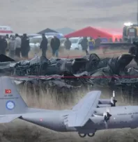 Düşen uçağın parçaları Kayseri'de incelenecek