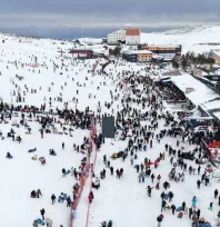 Erciyes'te Hafta Sonu Yoğunluğu