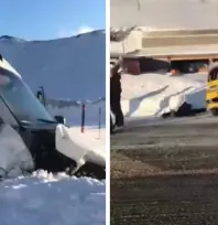 Erciyes'te yolcu servisi ile ticari araç çarpıştı 11 yaralı
