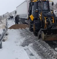 İncesu'da karla mücadele çalışmaları