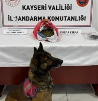 Jandarma ekipleri Develi'de 1,4 kilogram kubar esrar ele geçirdi