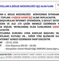 Karayollarına işçi alımı gerçekleştirilecek