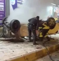 Kaşıkla Kavşğı'nda Dehşet: Araç Motoru Yola Fırladı, Otomobil Alev Aldı
