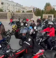 Kayseri'de polis ve motosikletçilerden trafik güvenliği etkinliği