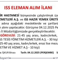 Kayseri Şehir Hastanesi'ne 40 kişilik personel alımı