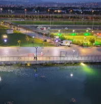 Millet Bahçesi'ne LED'li Aydınlatma