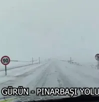 Pınarbaşı'dan Gürün ve Göksun karayolu tüm araç trafiğine kapalı