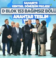 Sahabiye Dönüşüm Projesinde Görkemli Anahtar Teslim Töreni
