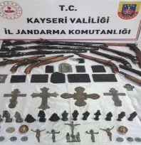 Şüpheli Şahsın Ev ve İşyerine operasyon: 80 parça  'Anadolu Mirası' ele geçirildi