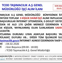 TCDD taşımalık için işçi alımı gerçekleştirilecek
