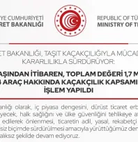 Toplam değeri 1,7 milyar lirayı aşan 434 araç hakkında kaçakçılık kapsamında adli işlem yapıldı
